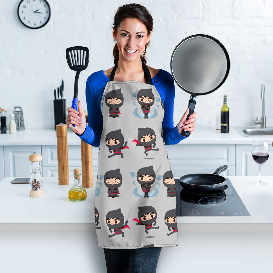 Cute Ninja Pattern Adjustable Apron