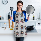 Cute Ninja Pattern Adjustable Apron