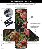 Horse head wild roses pattern Chair Cover Protector