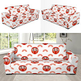 Daruma Japanese Wooden Doll Design Pattern Sofa Slipcover