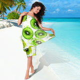 Watercolor Kiwi Pattern Sarong