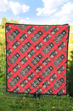Camera Pattern Print Design 05 Premium Quilt