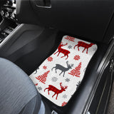Deer Tree Snowflakes Chrismas Pattern Front And Back Car Mats