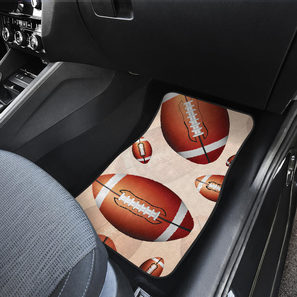 American Football Ball Design Pattern Front And Back Car Mats