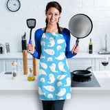 Cute White Sea Lion Seals Pattern Adjustable Apron