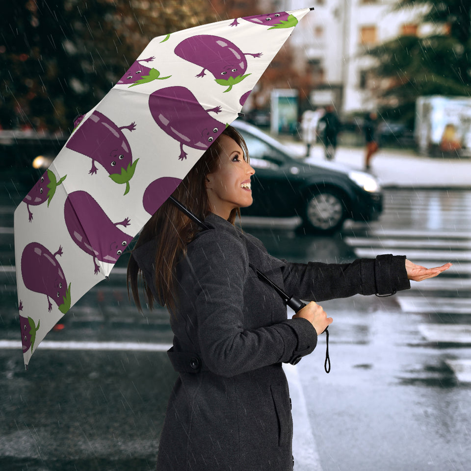 Eggplant Pattern Print Design 01 Umbrella