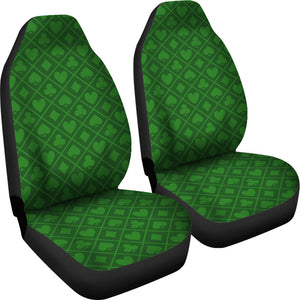 Casino Cards Suits Pattern Print Design 04 Universal Fit Car Seat Covers