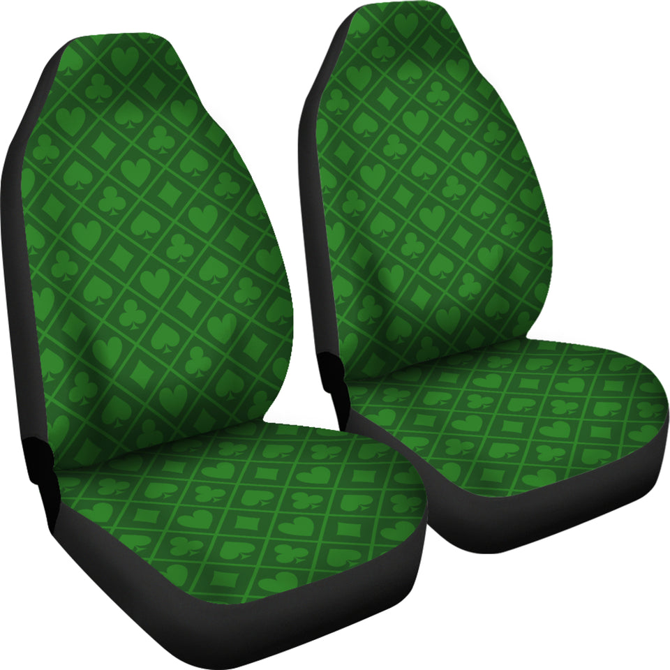 Casino Cards Suits Pattern Print Design 04 Universal Fit Car Seat Covers