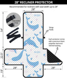 Blue whale pattern Recliner Cover Protector