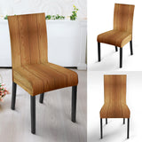 Wood Printed Pattern Print Design 05 Dining Chair Slipcover