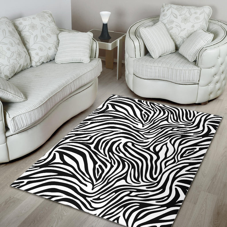 Zebra Skin Pattern Area Rug