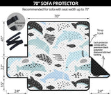 Cute dolphins Childish Style pattern Sofa Cover Protector