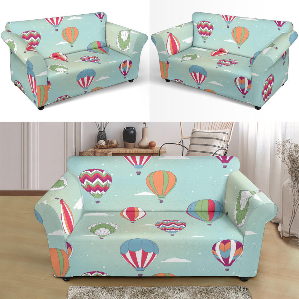 Hot Air Balloon Design Pattern Loveseat Couch Slipcover