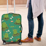 Cute Frog Dragonfly Design Pattern Luggage Covers