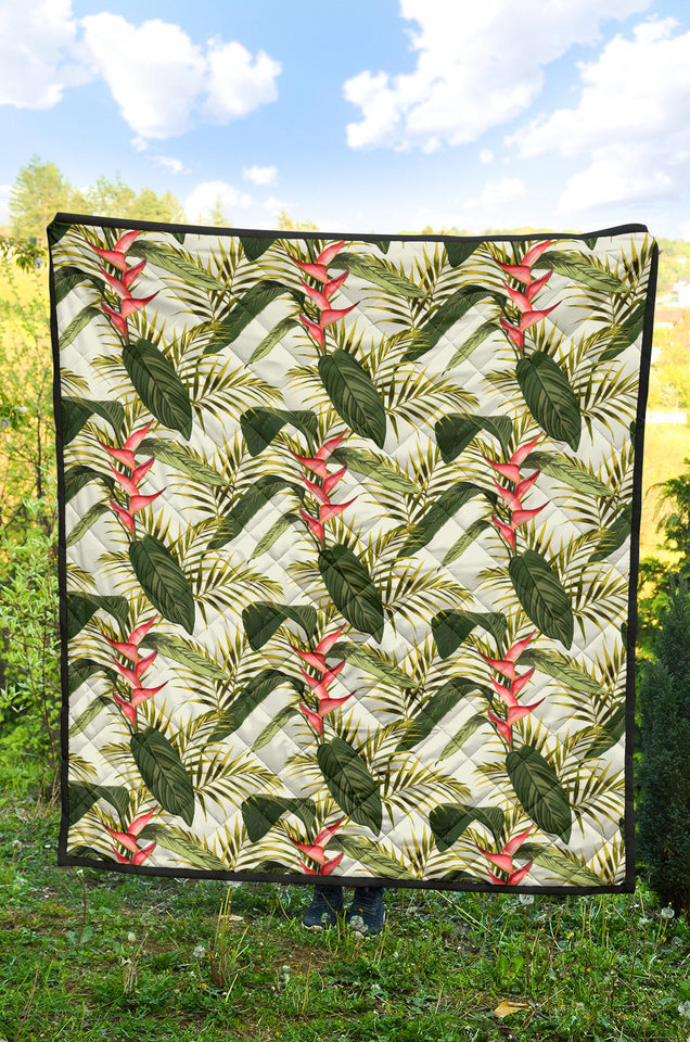 Heliconia Pattern Premium Quilt