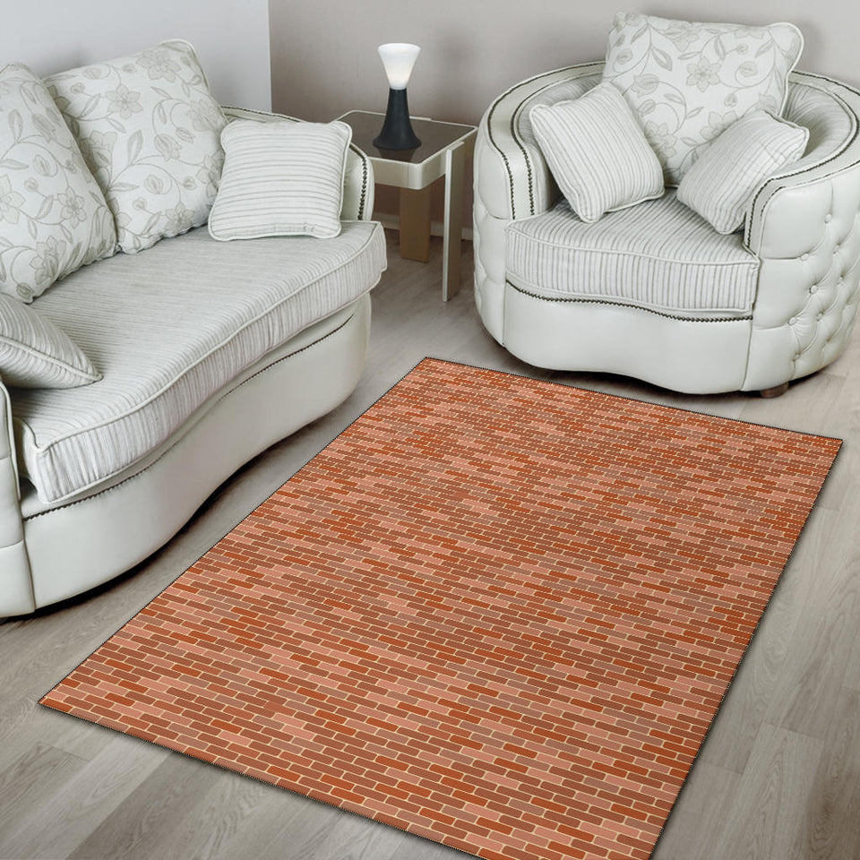 Brick Printed Pattern Print Design 02 Area Rug