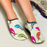 Colorful Chameleon Lizard Pattern Aqua Shoes