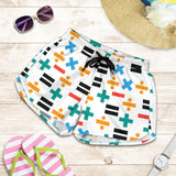 Math Pattern Print Design 05 Women Shorts