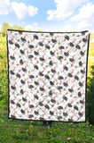 Ostrich Pattern Print Design 02 Premium Quilt