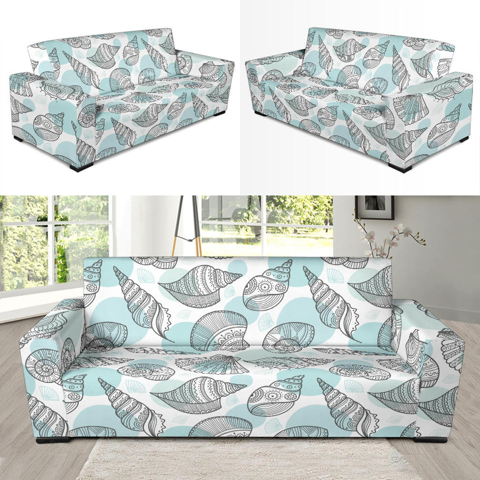 Shell Polynesian Tribal  Sofa Slipcover
