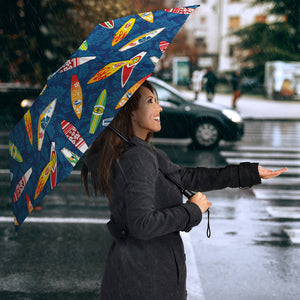 Surfboard Pattern Print Design 01 Umbrella