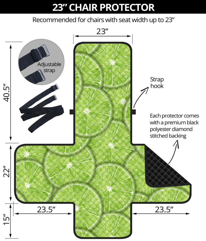 Slices of Lime pattern Chair Cover Protector