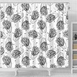 Hand Drawn French Fries Pattern Shower Curtain Fulfilled In US