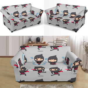 Cute Ninja Pattern Loveseat Couch Slipcover