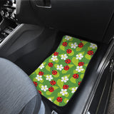 Ladybug Pattern Print Design 01 Front and Back Car Mats