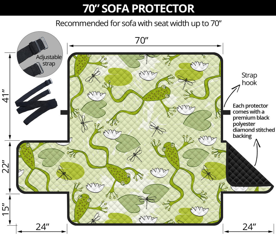 Cute frog dragonfly pattern Sofa Cover Protector