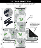 Hand drawn Koala leaves pattern Chair Cover Protector