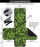 Green hop pattern Chair Cover Protector