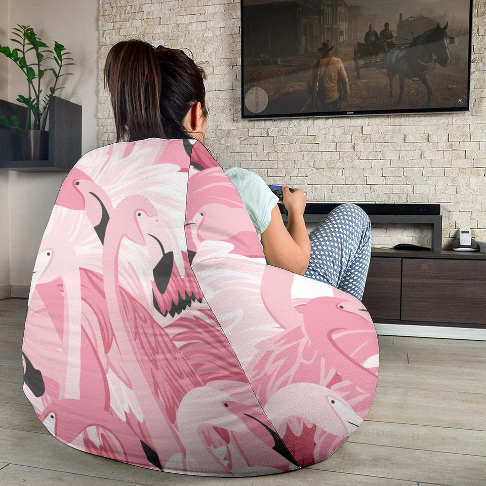 Pink Flamingos Pattern Background Bean Bag Cover