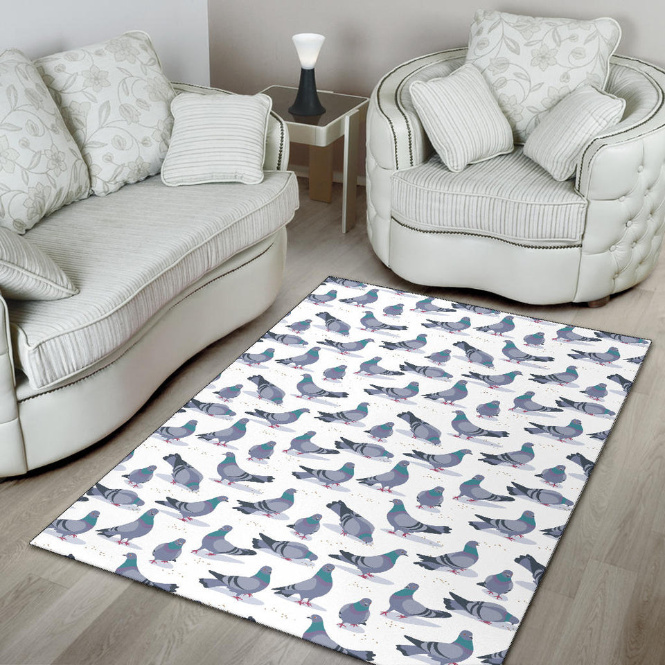 Pigeon Pattern Print Design 03 Area Rug