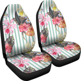 Colorful Orchid Flower Pattern Universal Fit Car Seat Covers