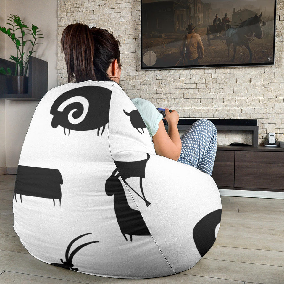 Goat Ram Pattern Bean Bag Cover