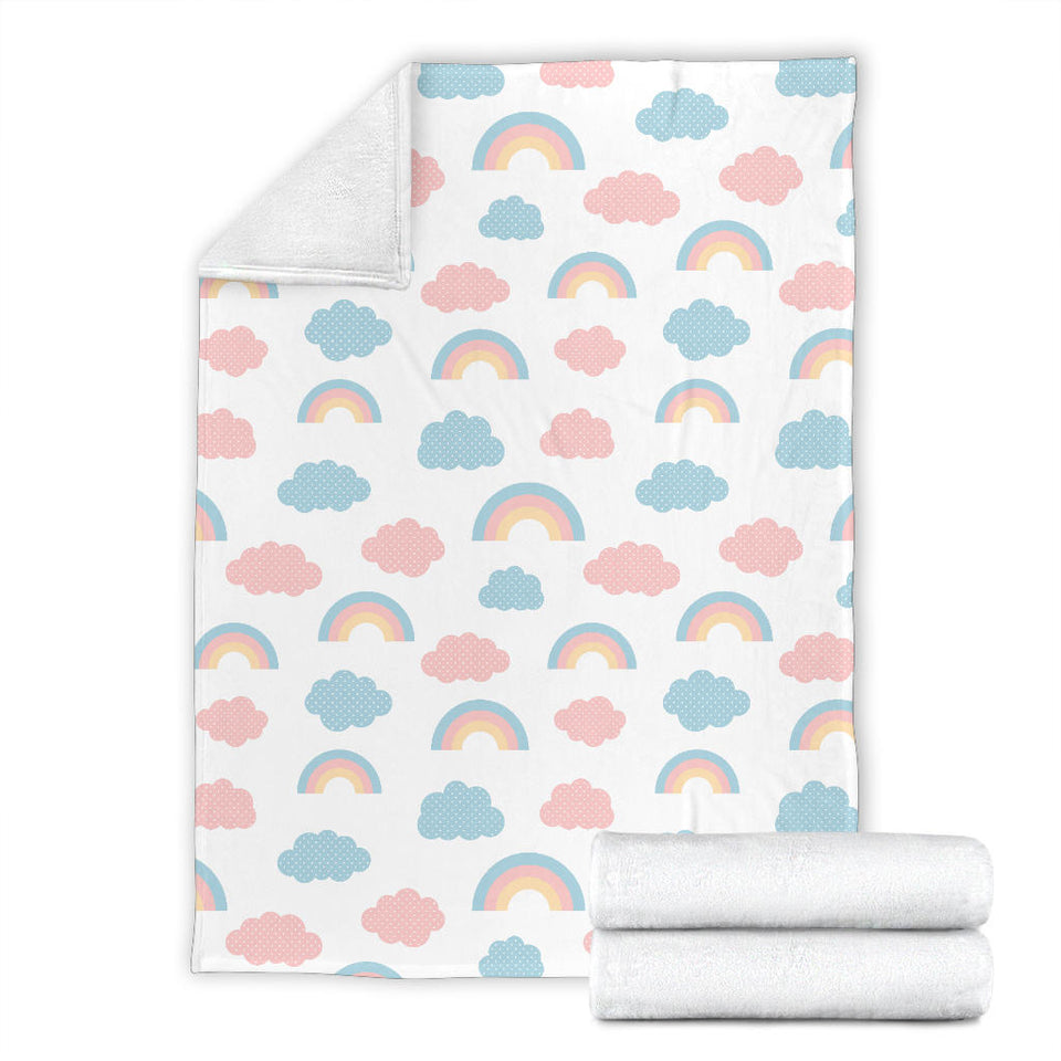 Cute Rainbow Clound Pattern Premium Blanket
