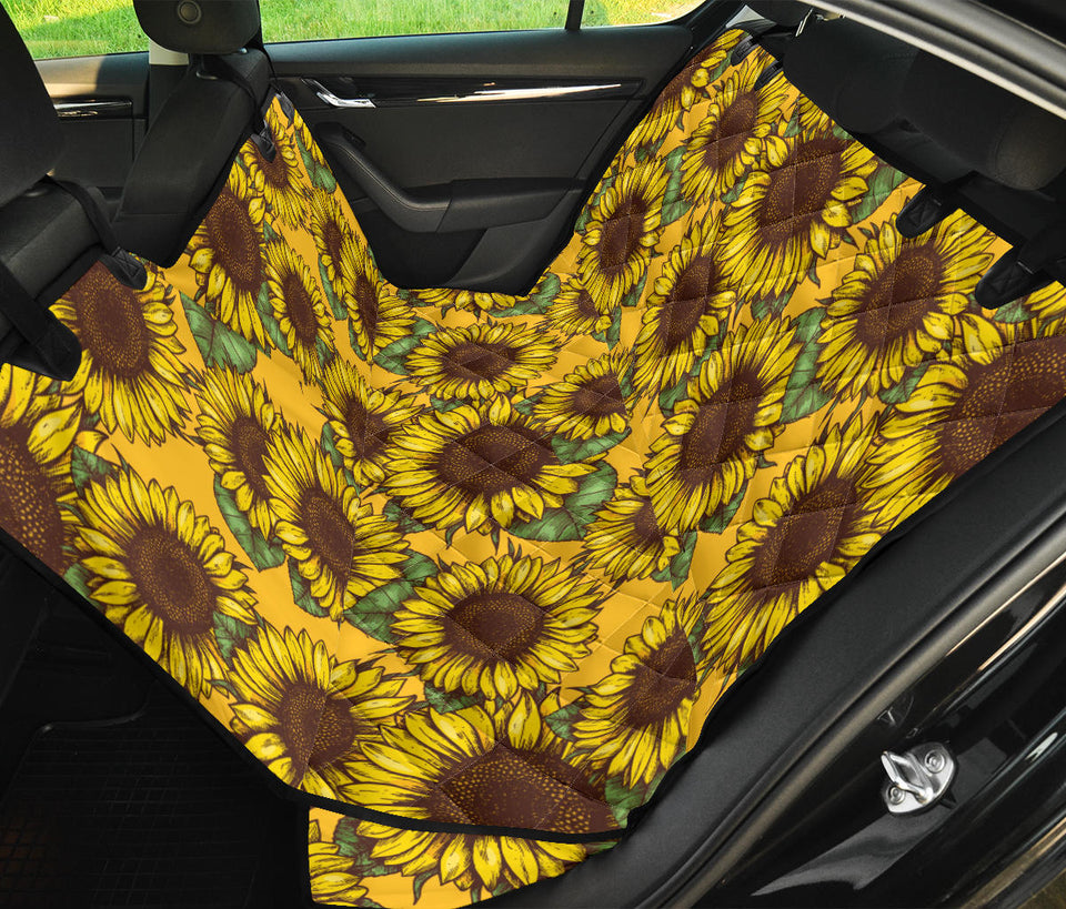 Sunflower Pattern Dog Car Seat Covers