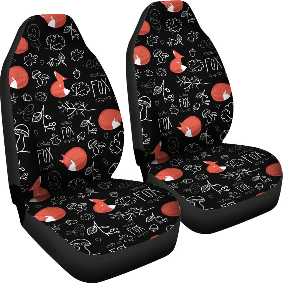 Fox Sleeping Fox Pattern Universal Fit Car Seat Covers