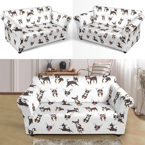 Chihuahua Dog Pattern Loveseat Couch Slipcover