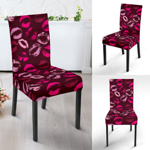 Lips Pattern Print Design 03 Dining Chair Slipcover