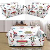 Hot Air Balloon Pattern Loveseat Couch Slipcover