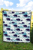 Polar Bear Winter Snow Pattern Premium Quilt