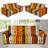 Egypt Hieroglyphics Pattern Print Design 01 Sofa Slipcover