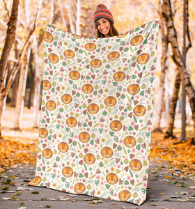 Lion Pattern Print Design 04 Premium Blanket