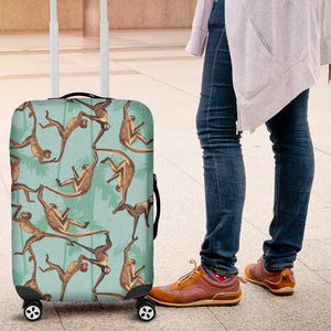 Monkey Palm Tree Background Luggage Covers