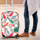 Watercolor Bowling Pattern Luggage Covers