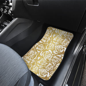 Rose Pattern Print Design 05 Front and Back Car Mats