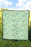 Green Peas Pattern Print Design 01 Premium Quilt