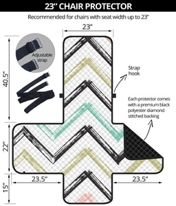 zigzag  chevron paint pattern Chair Cover Protector